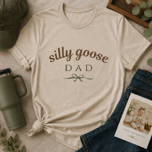 Camiseta Pai do Pequeno Ganso Tolo Verde Sage Primeiro Aniv
