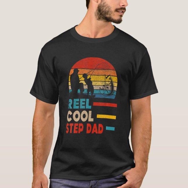 Camiseta Pai do Pescador do Pai do Legal Passo do Mens Reel (Frente)