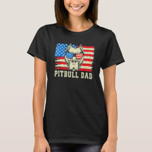 Camiseta Pai do Pitbull Cachorro Pit Bull Americano Bandeir