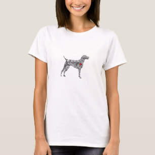 Camiseta Pai do Pointer Alemão de Cabelo Curto I Adoro Cora