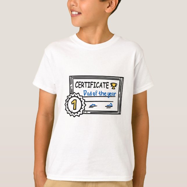 Camiseta Pai do Prêmio de certificado do ano (Frente)