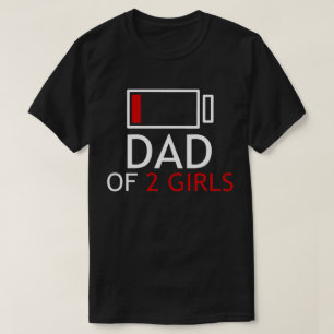 Camiseta pai do presente de dia de os pais para 2 meninas