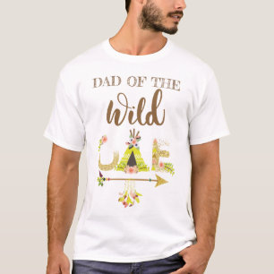 Camiseta Pai do Primeiro Aniversário da Garota Selvagem
