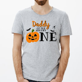 Camiseta Pai Do primeiro aniversario De Halloween Spooky On