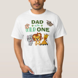 Camiseta Pai do primeiro aniversario Safari Selvagem Única