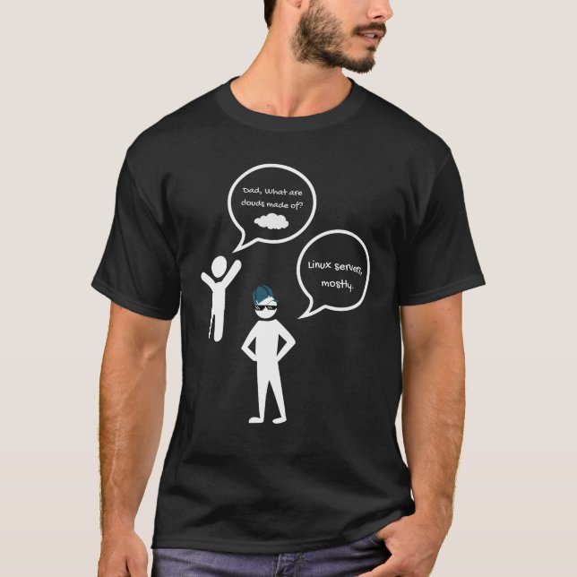Camiseta Pai, Do Que São Feitas As Nuvens? Servidores Linux (Frente)