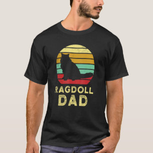 Camiseta Pai do Ragdoll Retro Pai do Gato Ragdoll Vintage B