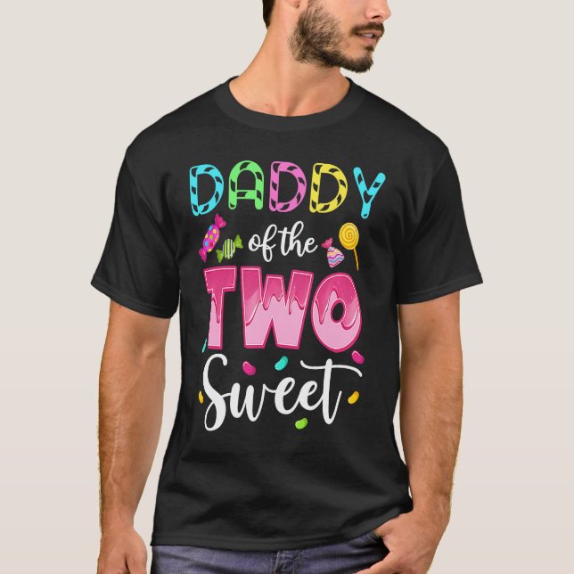 Camiseta Pai do segundo aniversário C das Duas Garotas Doci (Frente)