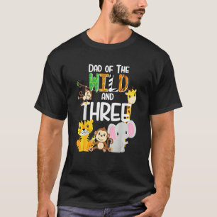 Camiseta Pai Do Selvagem E Do Jardim Zoológico Heme Birthda