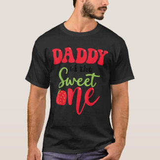 Camiseta Pai do Sweet One Strawberry Summer First Bir