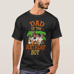 Camiseta Pai Do Tema Da Fazenda De Animais Do Aniversário D