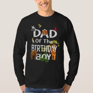 Camiseta Pai Do Tema Do Jardim Zoológico De Aniversário