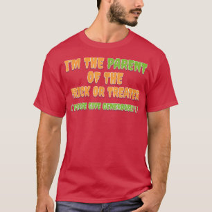 Camiseta Pai do Truque ou Criador Mãe Pai Halloween