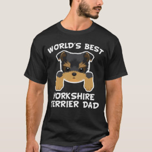Camiseta Pai do yorkshire terrier do mundo o melhor