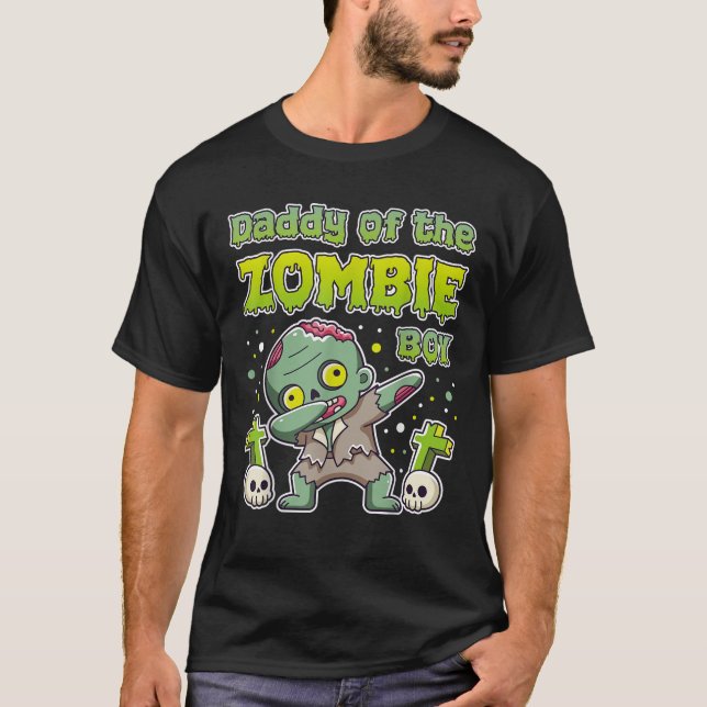 Camiseta Pai do Zombie Boy Zombie Amava 9º Aniversário (Frente)
