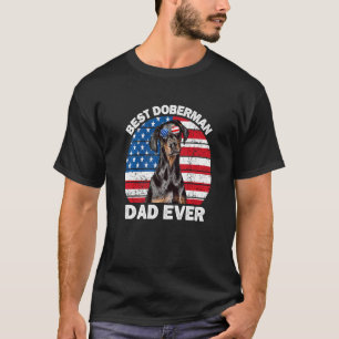 Camiseta Pai Doberman Homemade Bandeira Americana Dobie Pai