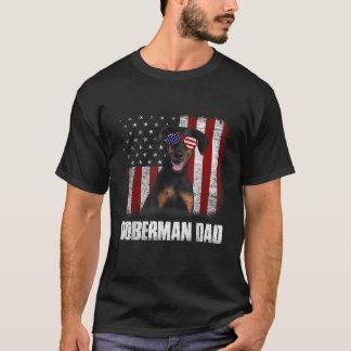 Camiseta Pai Doberman, o melhor de bandeira americana, já