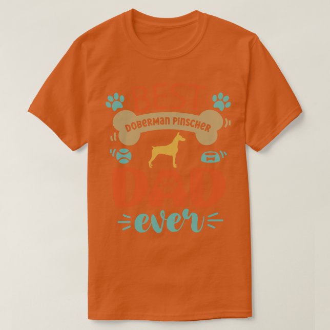 Camiseta Pai Doberman Pinscher (Frente do Design)