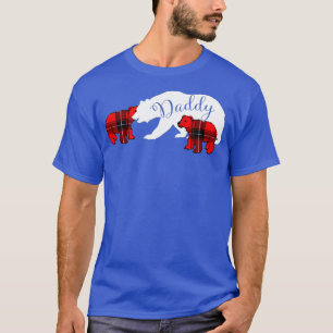 Camiseta Pai Dois 2 Cubos Dia de os pais Pai Xadrez Vermelh