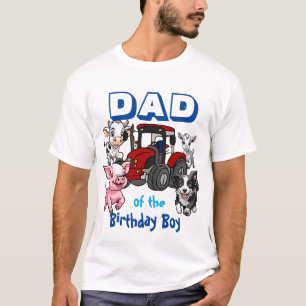 Camiseta Pai dos animais de criação de menino de aniversári