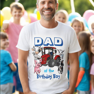 Camiseta Pai dos animais de criação de menino de aniversári