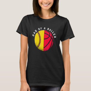Camiseta Pai Dos Atletas Basquetebol Softbol Dia Dos Pais P