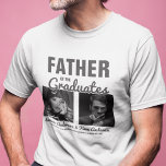 Camiseta Pai Dos Formandos | Dupla graduação<br><div class="desc">Formandos duplos,  festas de festas duplas! Esta moderna graduação Pai da camisa dos formandos,  apresenta 2 formandos e suas fotos com um modelo de anúncio na moda. Todos os estilos de fonte e cores de fundo podem ser alterados clicando no link personalizar depois de personalizar.</div>