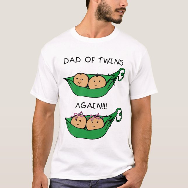 Camiseta Pai dos gêmeos outra vez (Frente)