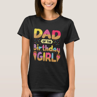 Camiseta Pai Dos Sorvetes Da Família Birthday Girl