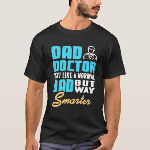 Camiseta Pai Doutor Divertido Pai Mais Inteligente Humor Mé