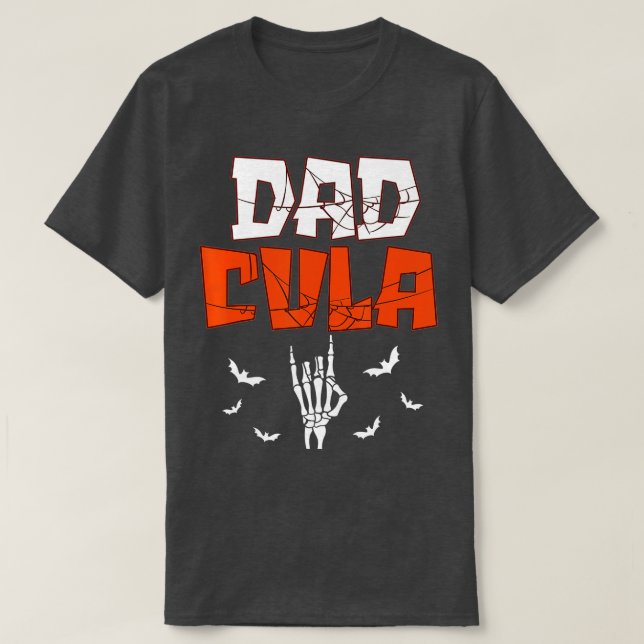 Camiseta Pai Dracula Monstro Costume Halloween (Frente do Design)