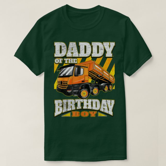 Camiseta Pai - Dump Truck Birthday (Frente do Design)