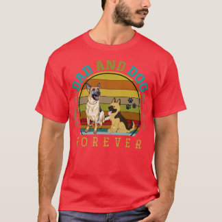 Camiseta Pai E Cão Para O German shepherd De Animais De Com