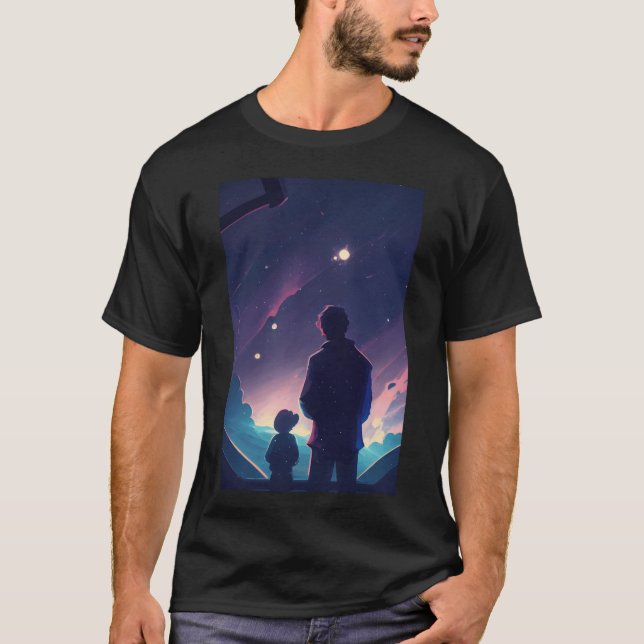 Camiseta Pai e Criança Espancando presente de Design (Frente)