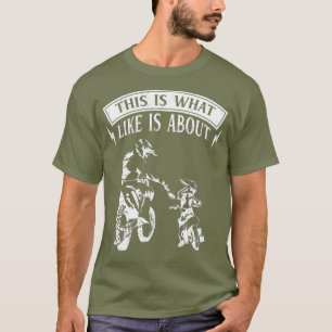Camiseta Pai e Crianças Adoram Bicicleta E Motocross para