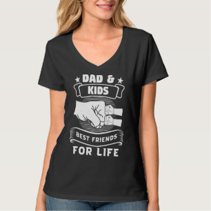 Camiseta Pai E Crianças Melhores Amigos Para A Vida Pai Fil