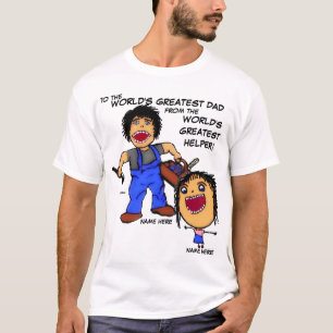 Camiseta Pai e desenho animado