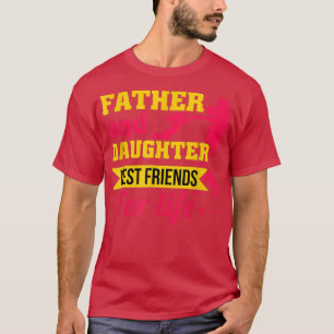 Camiseta Pai e filha bela design de amor familiar