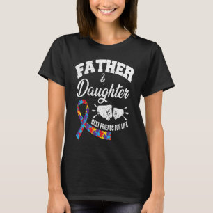 Camiseta Pai e Filha Melhores Amigos Para a Vida Autismo A