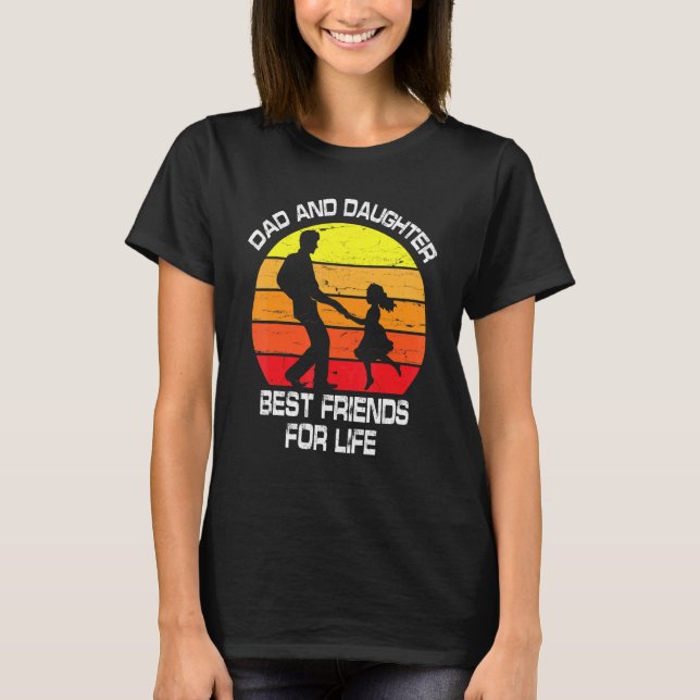 Camiseta Pai E Filha Os Melhores Amigos Para A Vida Feliz P (Frente)