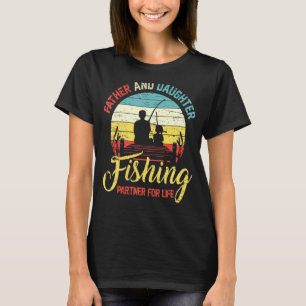 Camiseta Pai e Filha Pescando Par Perfeito Para a Vida Casa