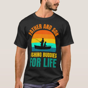 Camiseta Pai e Filho Companheiros de Pesca para a Vida