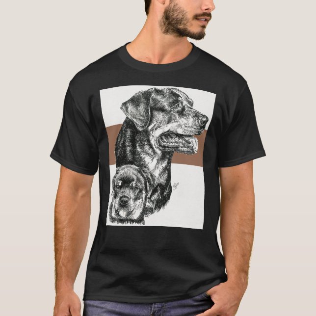 Camiseta Pai e Filho do Rottweiler (Frente)