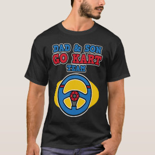 Camiseta Pai e Filho Go Kart Equipe Dia de os pais