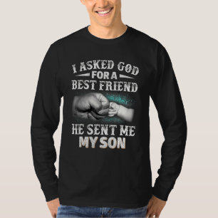 Camiseta Pai E Filho Melhor Amigo Deus Me Enviou Meu Filho