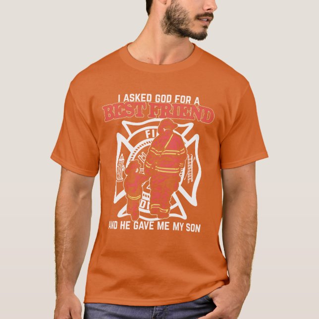 Camiseta Pai E Filho Melhor Amigo Para A Vida Um Bombeiro (Frente)