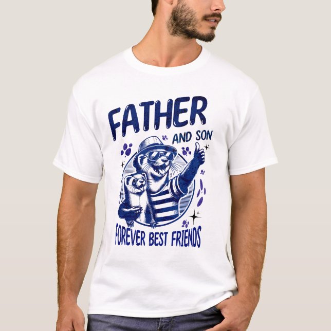 Camiseta Pai e Filho Melhores Amigos  (Frente)