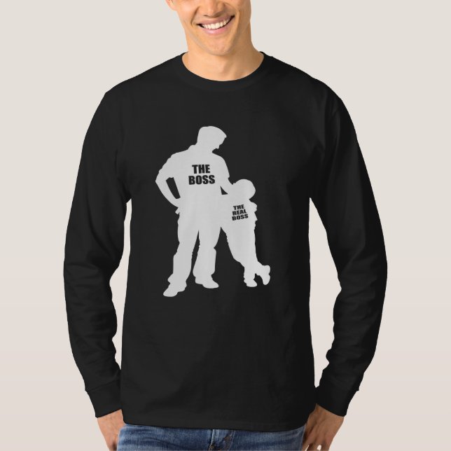 Camiseta Pai E Filho O Chefe Real 2 (Frente)