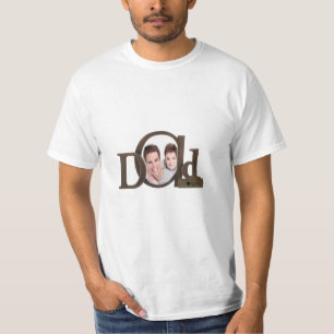 Camiseta Pai e Filho - Quadro de Fotografias do Pai e do Fi