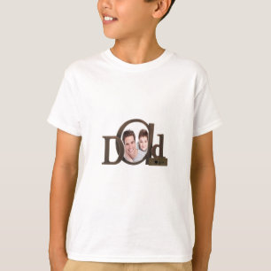 Camiseta Pai e Filho - Quadro de Fotografias do Pai e do Fi